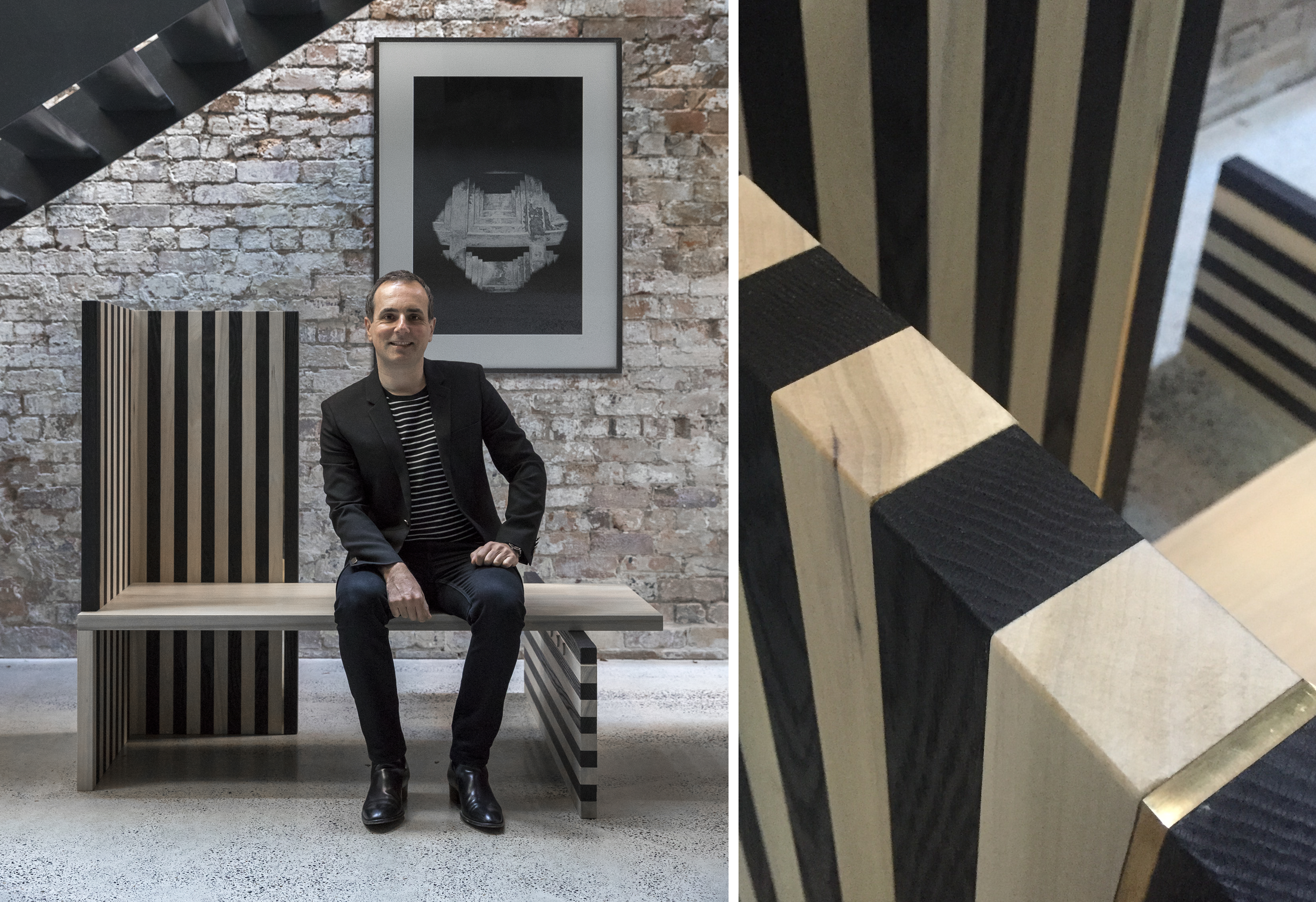 Stripped Hardwood Bench by Greg Natale Greg natale Den Fair Seed To Seat American Hardwood Red Oak Design